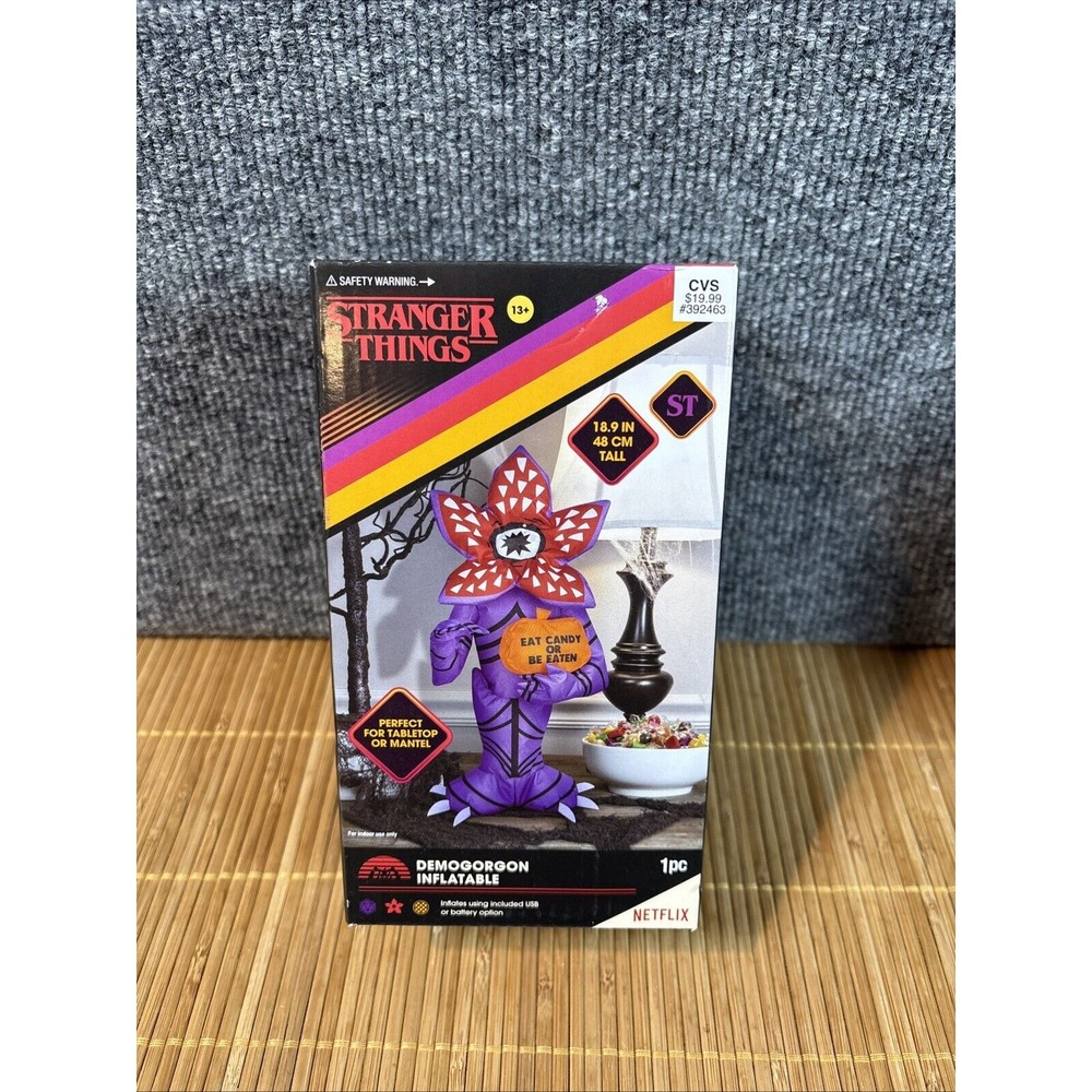 New Demogorgon 18.9" Inflatable Stranger‎ Things Netflix USB & Battery Halloween